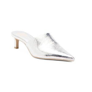 DOLCE VITA Silver Leather Lexy Heels